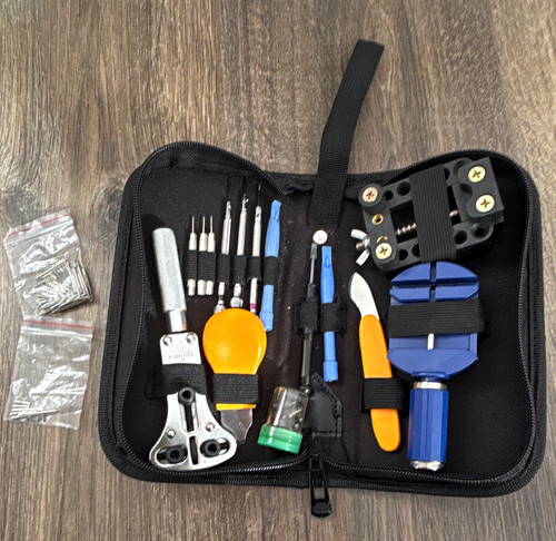 Watch repair tool kit - kit, zip
