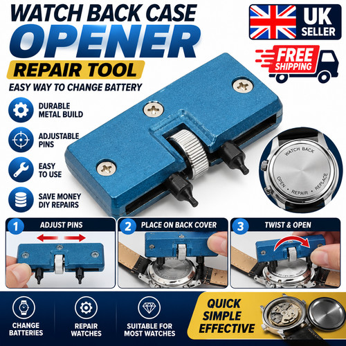 Watch back case opener - opener, screw